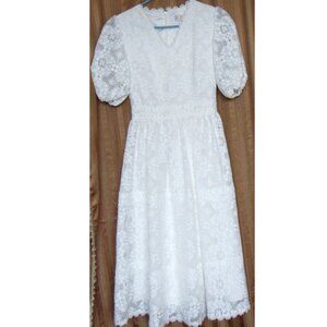Rachel Parcell White Ruffle Short Sleeve Dress Size XXS,Lined
